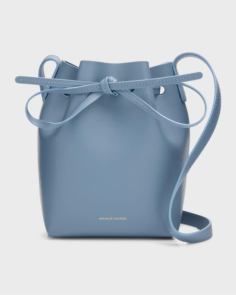 Mini Mini Saffiano Leather Bucket Bag by MANSUR GAVRIEL