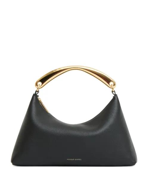 metal-handle leather shoulder bag by MANSUR GAVRIEL