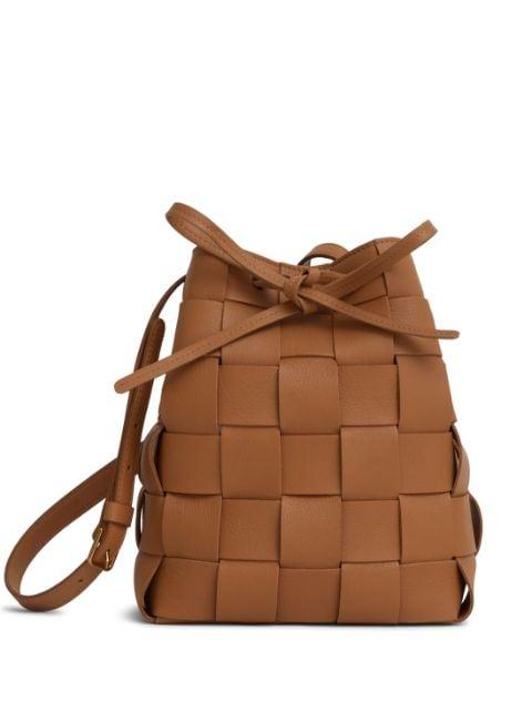 woven leather bucket bag by MANSUR GAVRIEL