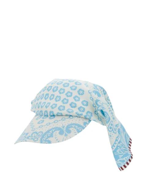 floral paisley silk hat by MANTERO 1902