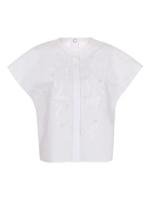 floral-embroidered top by MANTU