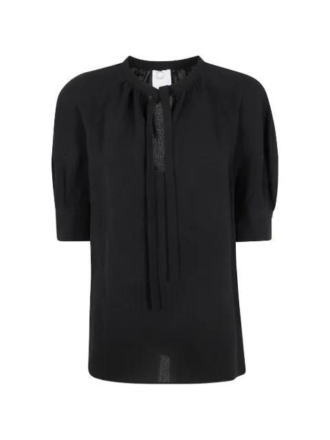 tie-neck shirt by MANTU