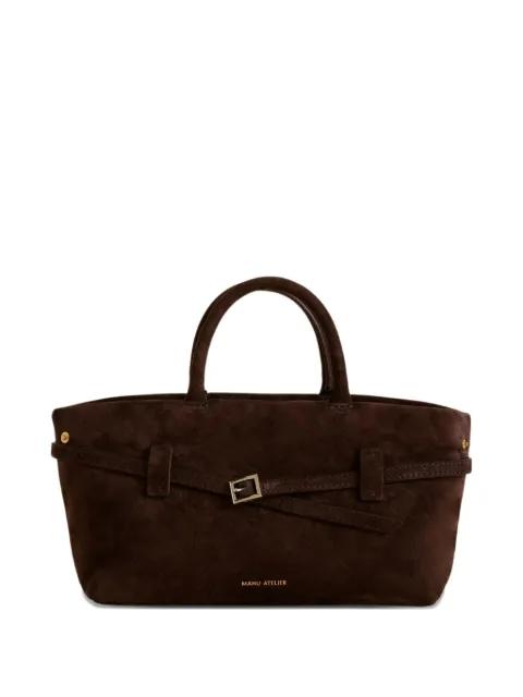 Le Cambon 25 buckle-strap suede handbag by MANU ATELIER