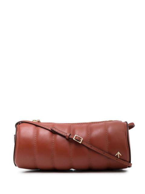 Padded Cylinder ribbed shoulder bag by MANU ATELIER