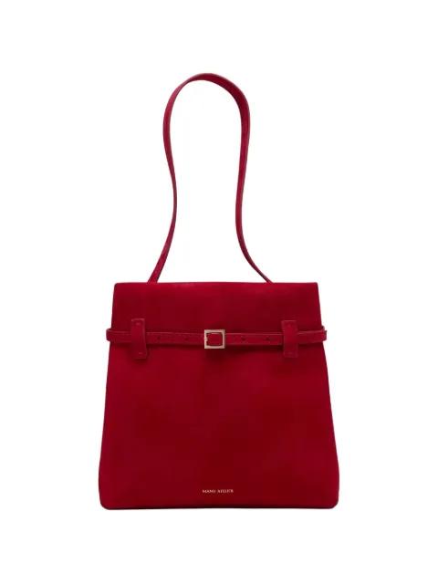 buckle-detail suede shoulder bag by MANU ATELIER