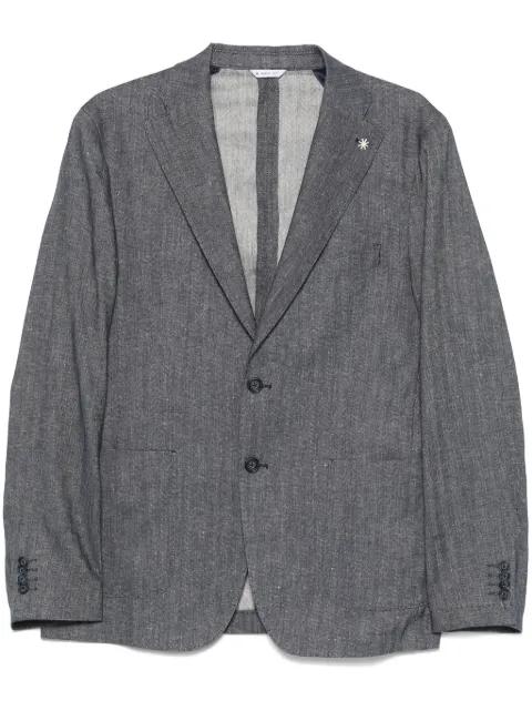 brooch-detail blazer by MANUEL RITZ