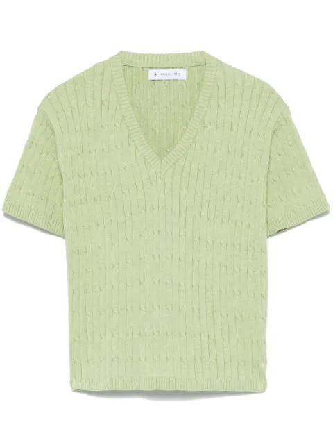 cable-knit T-shirt by MANUEL RITZ