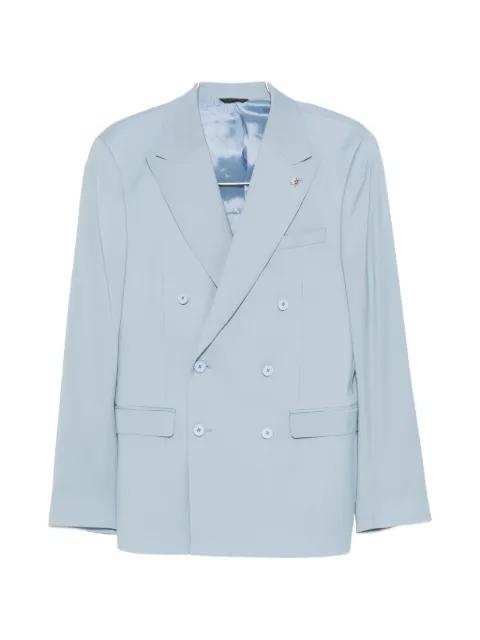 double-breasted peak-lapel suit by MANUEL RITZ