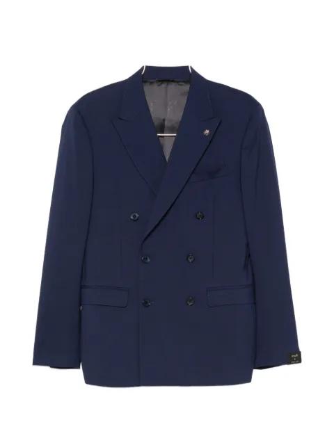 double-breasted peak-lapel suit by MANUEL RITZ