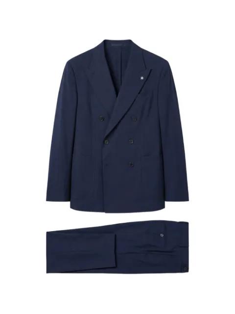 double-breasted peak-lapel suit by MANUEL RITZ