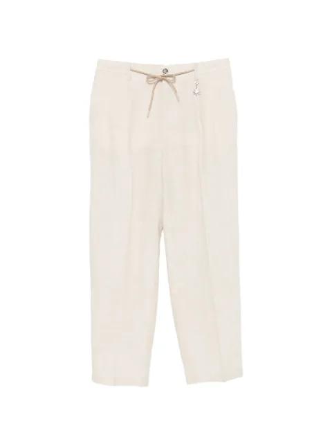 drawstring linen trousers by MANUEL RITZ