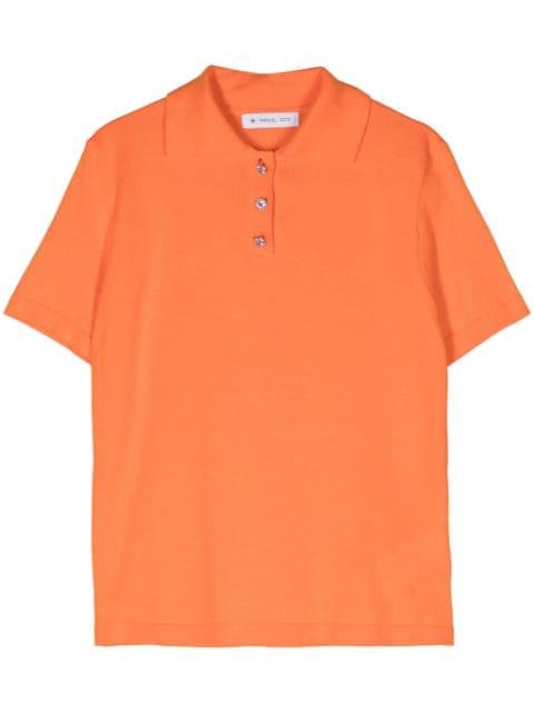 fine-knit polo top by MANUEL RITZ