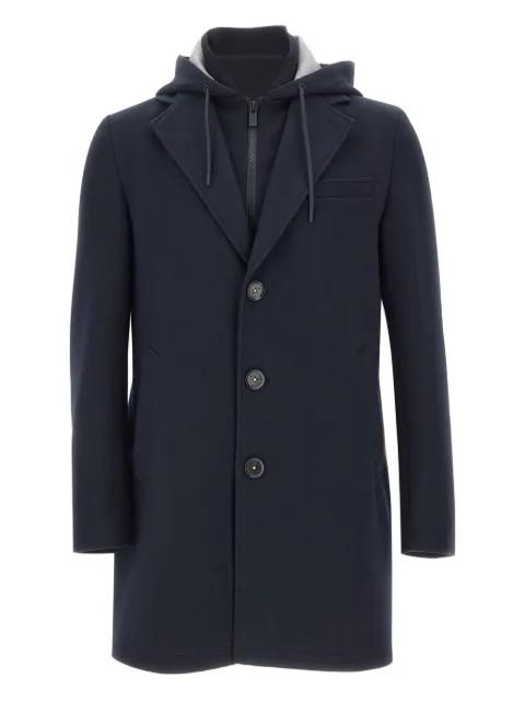 hoodied button-up coat by MANUEL RITZ
