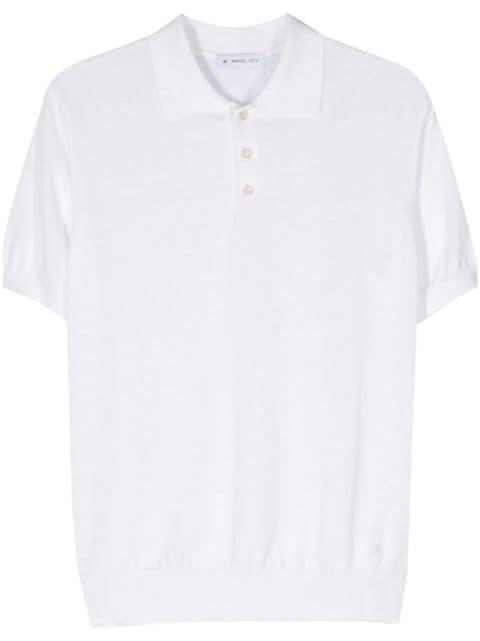 logo-embroidered fine-knit polo shirt by MANUEL RITZ