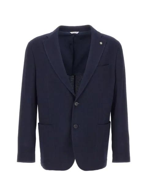 logo-pin patch-pocket blazer by MANUEL RITZ