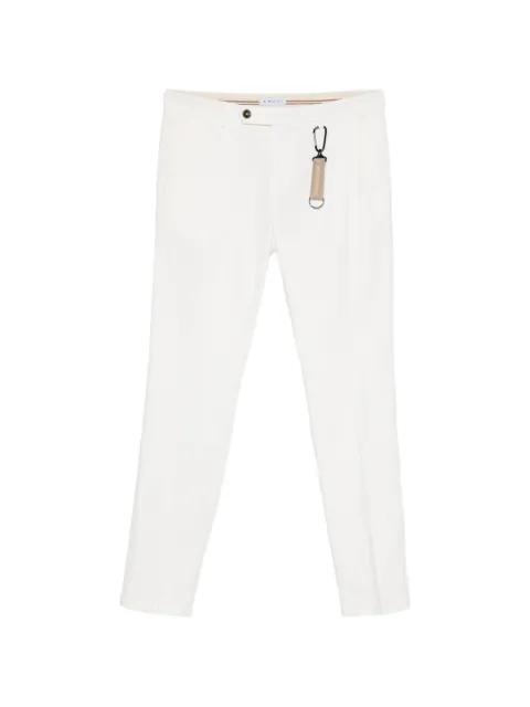 micro-texture slim-fit trousers by MANUEL RITZ