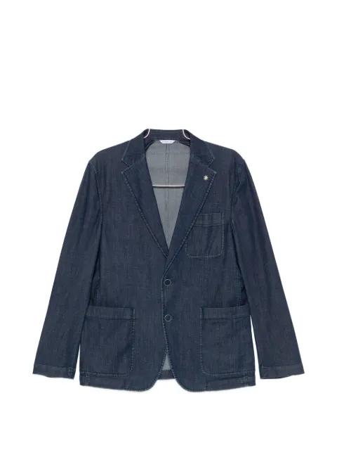 notched-lapels denim jacket by MANUEL RITZ