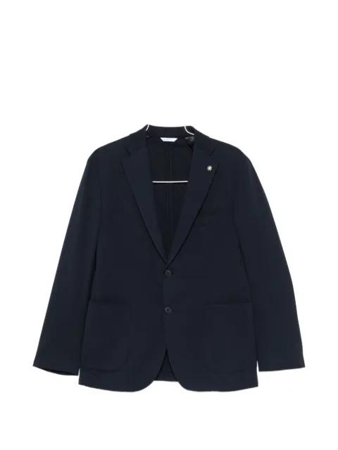 notched-lapels patch-pockets blazer by MANUEL RITZ