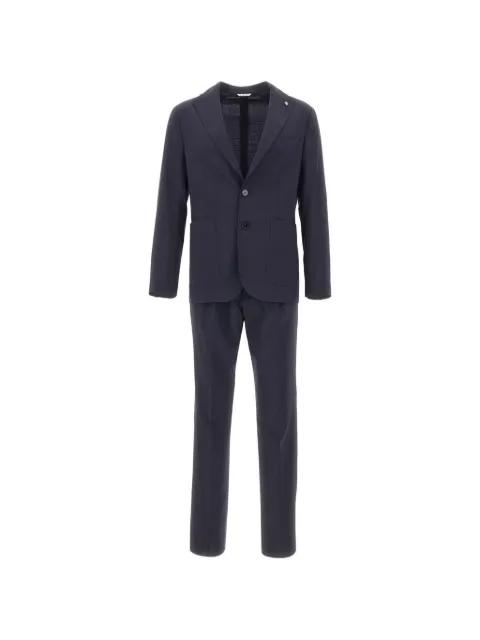 patch-pocket logo-pin suit by MANUEL RITZ