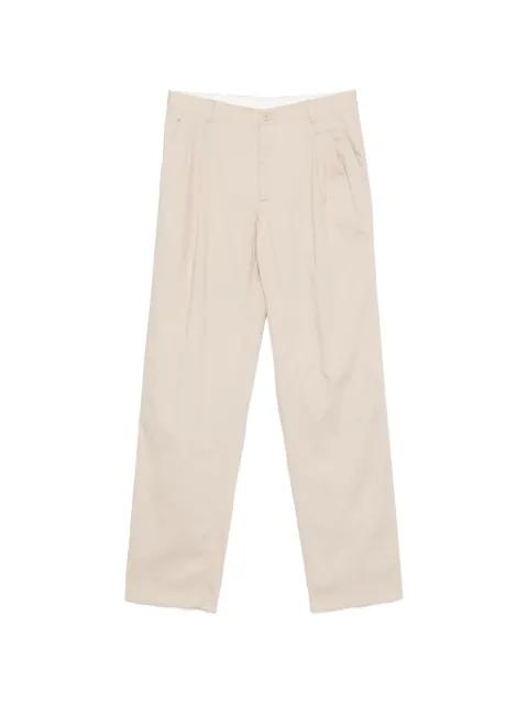 pleated-detail straight-leg trousers by MANUEL RITZ