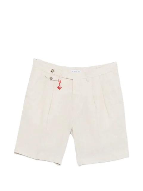 pleated linen shorts by MANUEL RITZ