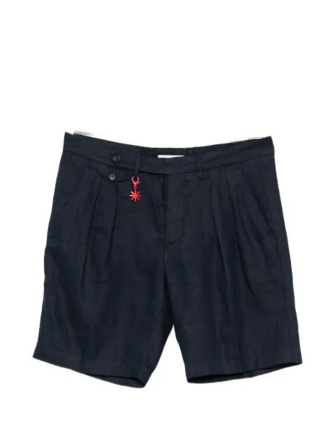pleated linen shorts by MANUEL RITZ