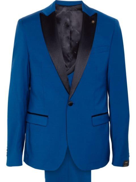 satin-trim suit by MANUEL RITZ