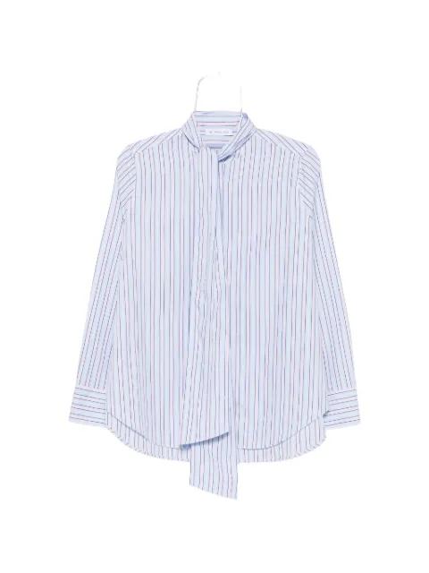 striped pussy-bow shirt by MANUEL RITZ
