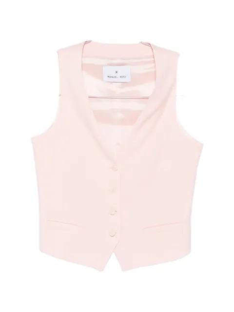 v-neck button-up waistcoat by MANUEL RITZ