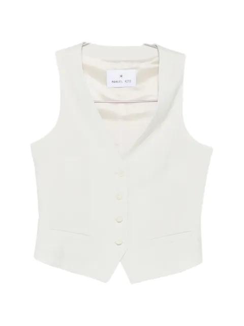v-neck button-up waistcoat by MANUEL RITZ