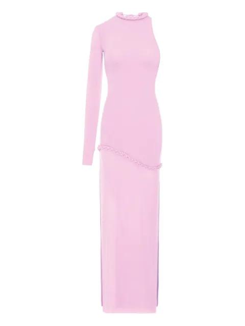 Candy one-sleeve braided-detail maxi dress by MANURI