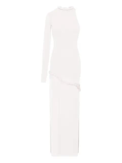 Candy one-sleeve braided-detail maxi dress by MANURI