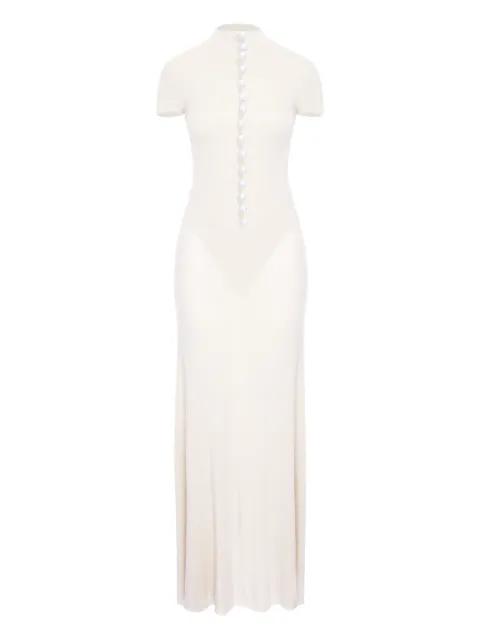 Mia button-detail maxi dress by MANURI