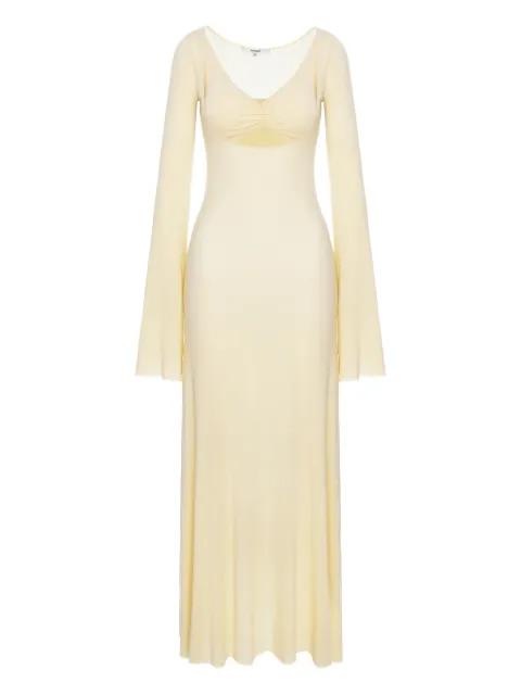 Nina flared-detail maxi dress by MANURI