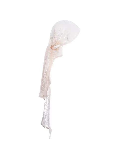 Pixie sequin-embellished headscarf by MANURI