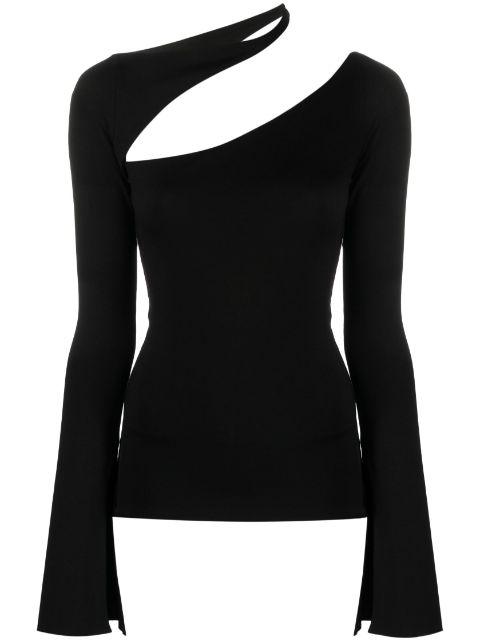 Sandy cut out-detail blouse by MANURI
