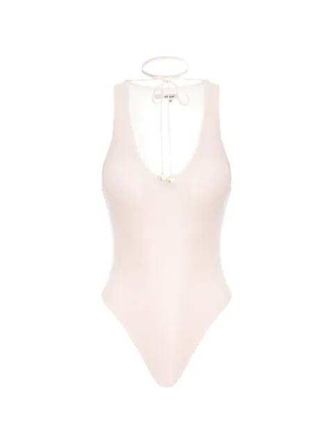 V-neck bodysuit by MANURI