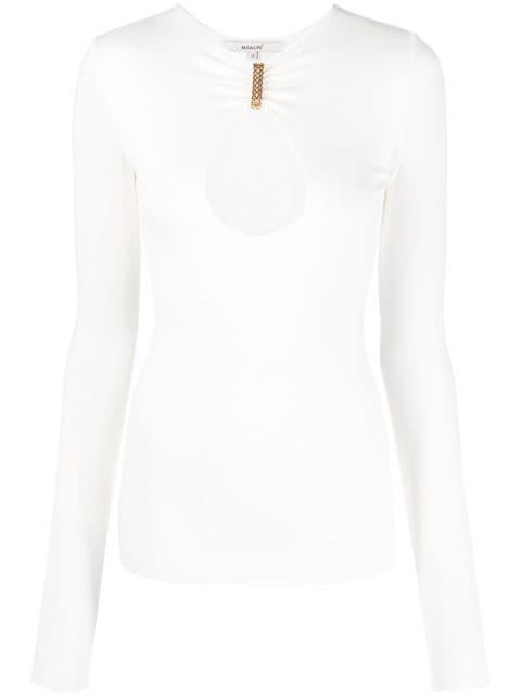 cut-out detail long-sleeve top by MANURI