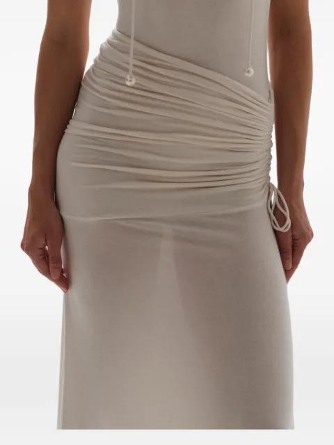 drawstring-detail maxi skirt by MANURI