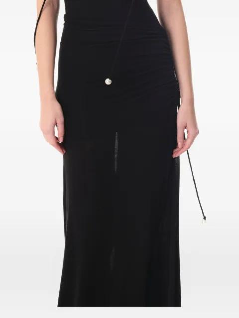 drawstring-detail maxi skirt by MANURI