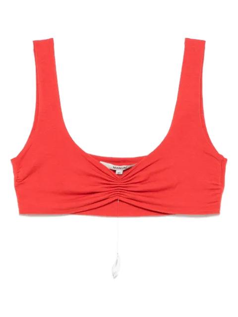 gathered cropped top by MANURI