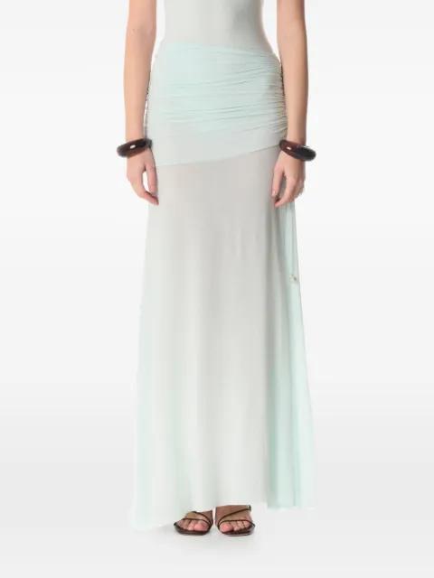 gathered-detail maxi skirt by MANURI
