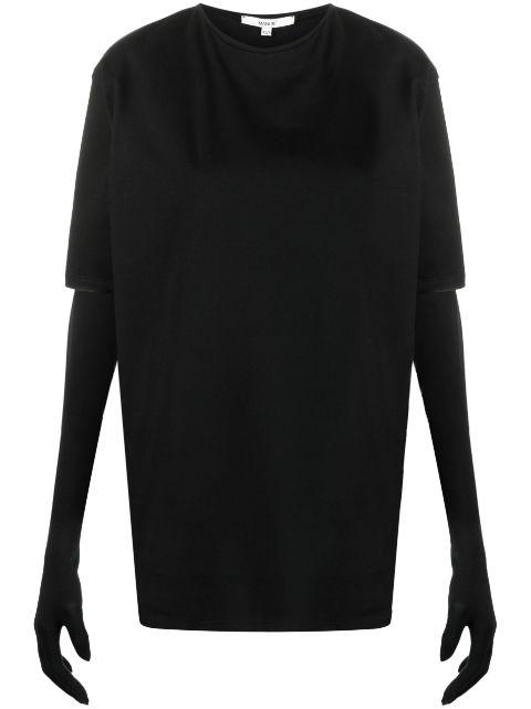 glove-sleeve T-shirt by MANURI
