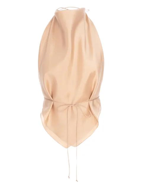halterneck tie-fastening top by MANURI