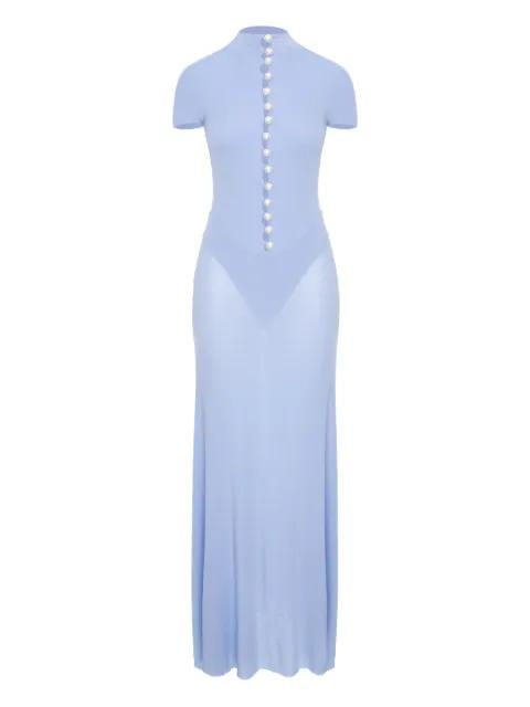 pearl-embellished maxi dress by MANURI