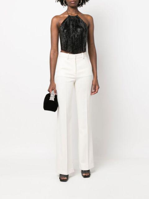 rhinestone-embellished cropped top by MANURI