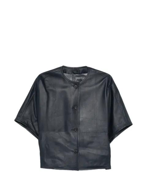 buttoned leather jacket by MANZONI 24