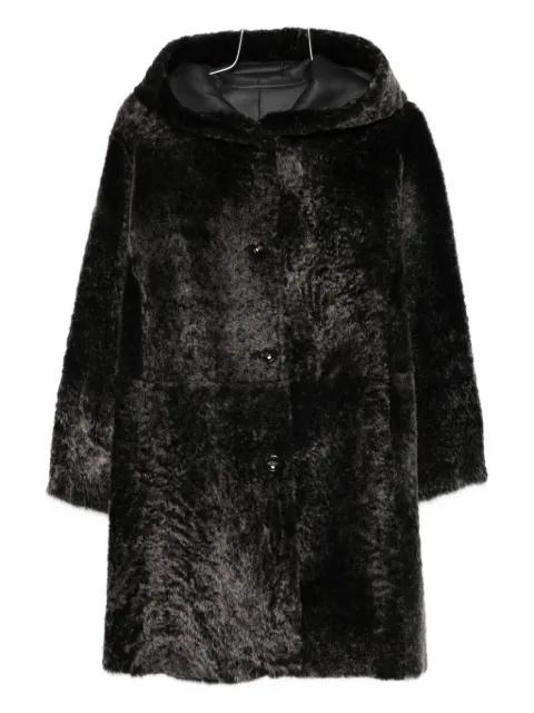 hoodied sheepskin coat by MANZONI 24