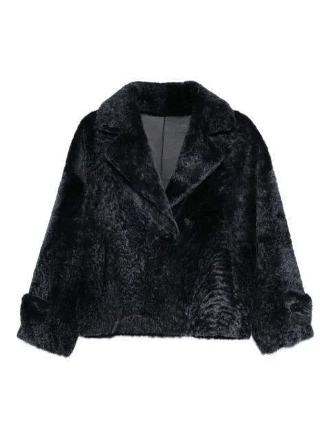 shearling button-closure jacket by MANZONI 24