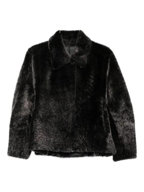 shearling cropped coat by MANZONI 24